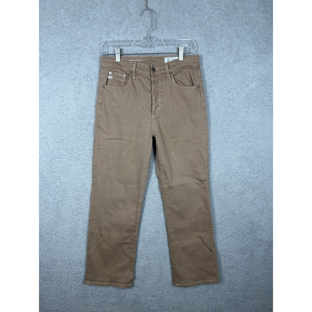 AG Adriano Goldschmied Women Kinsley High Rise Pop Crop Jeans Beige Size 28x27‎